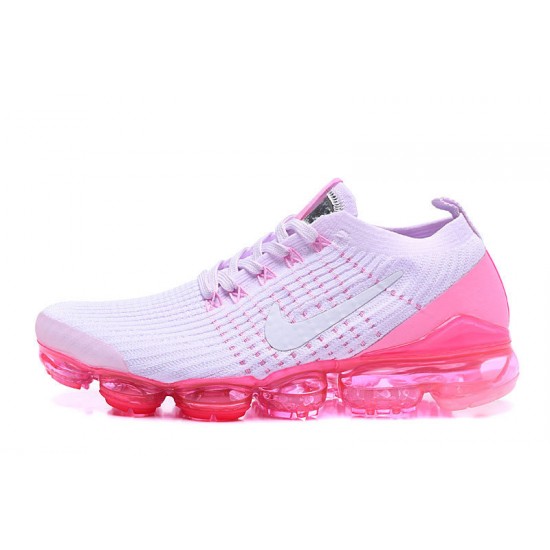 Women's Nike Air VaporMax Flyknit 3 White Pink Footwear AJ6910-005