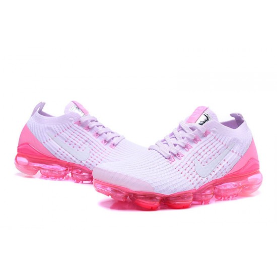 Women's Nike Air VaporMax Flyknit 3 White Pink Footwear AJ6910-005