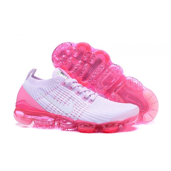 Women's Nike Air VaporMax Flyknit 3 White Pink Footwear AJ6910-005