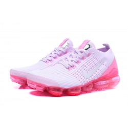 Women's Nike Air VaporMax Flyknit 3 White Pink Footwear AJ6910-005