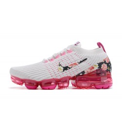 Women's Nike Air VaporMax Flyknit 3 White Pink Footwear AJ6910-601