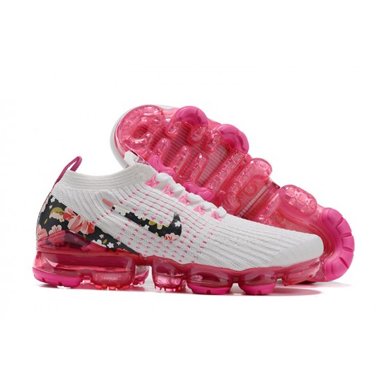 Women's Nike Air VaporMax Flyknit 3 White Pink Footwear AJ6910-601