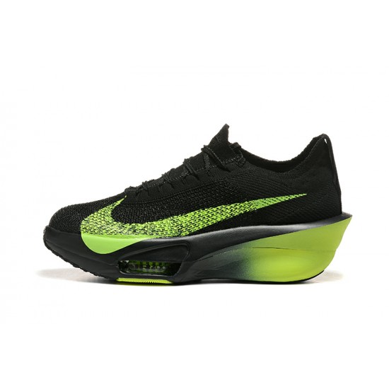 Women's/Men's Nike Air Zoom Alphafly NEXT 3 Black and Green Footwear 