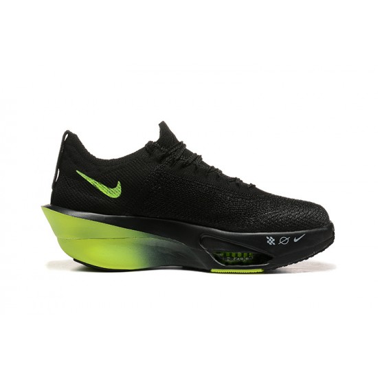 Women's/Men's Nike Air Zoom Alphafly NEXT 3 Black and Green Footwear 