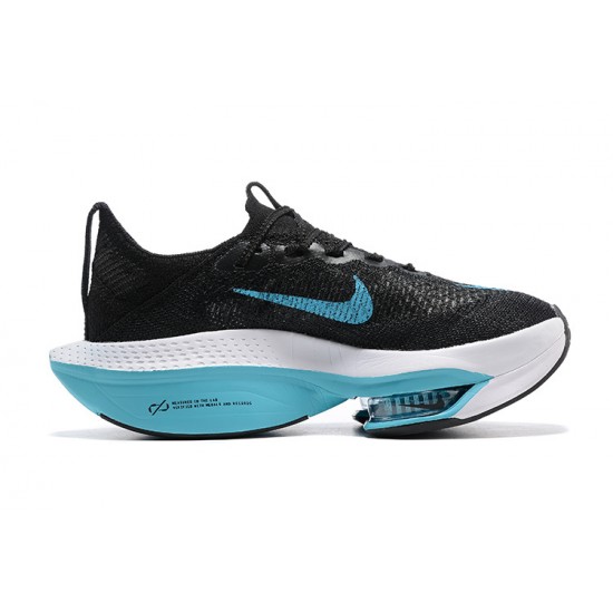 Women's/Men's Nike Air Zoom Alphafly Next 2 Black and Blue Footwear 