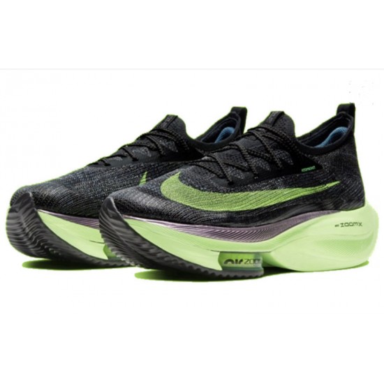 Women's/Men's Nike Air Zoom Alphafly Next 2 Black and Green Footwear 