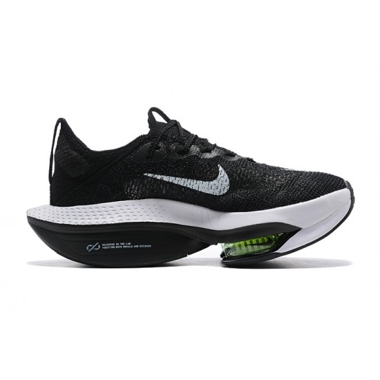 Women's/Men's Nike Air Zoom Alphafly Next 2 Black and White Footwear 