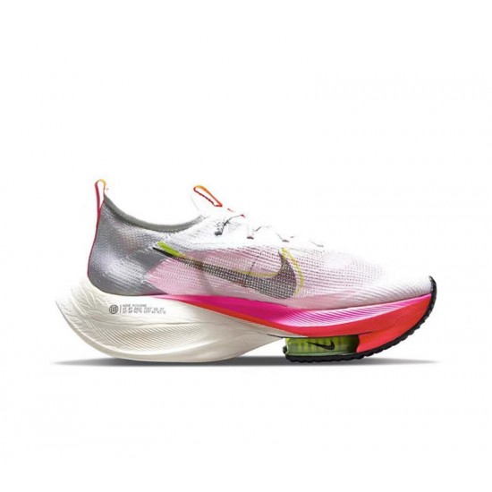 Women's/Men's Nike Air Zoom Alphafly Next 2 White and Pink Footwear 