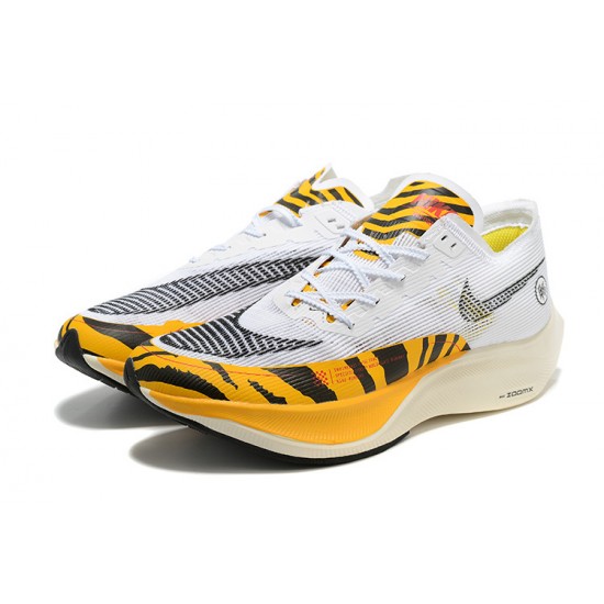 Women's/Men's Nike ZoomX VaporFly NEXT White Orange Footwear 