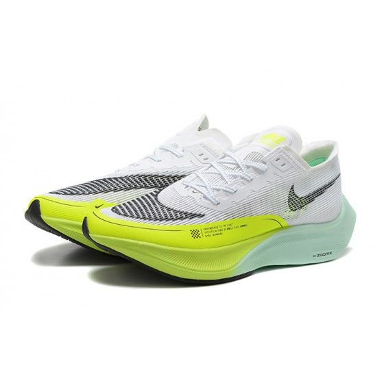 Women's/Men's Nike ZoomX VaporFly NEXT White Yellow Footwear 