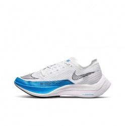 Women's/Men's Nike ZoomX VaporFly NEXT White and Blue Footwear 